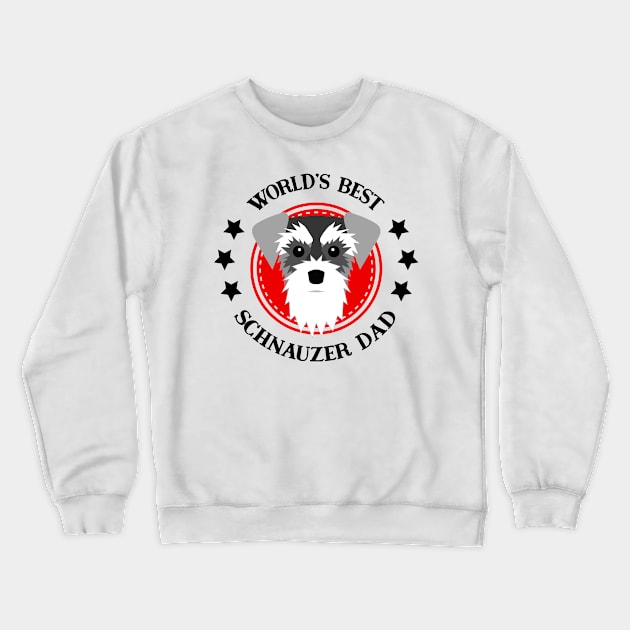 World's Best Schnauzer Dad Crewneck Sweatshirt by AntiqueImages